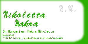 nikoletta makra business card